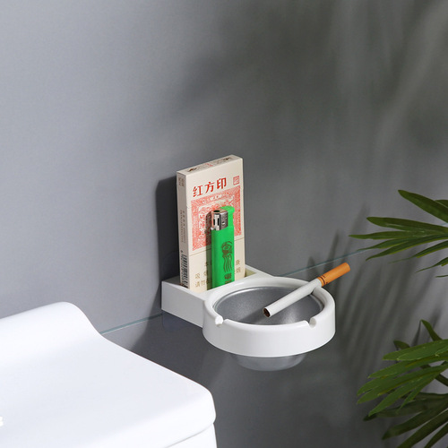 Separable stainless steel wall-mounted ashtray cigarette holder creative bathroom wall-mounted stainless steel ashtray