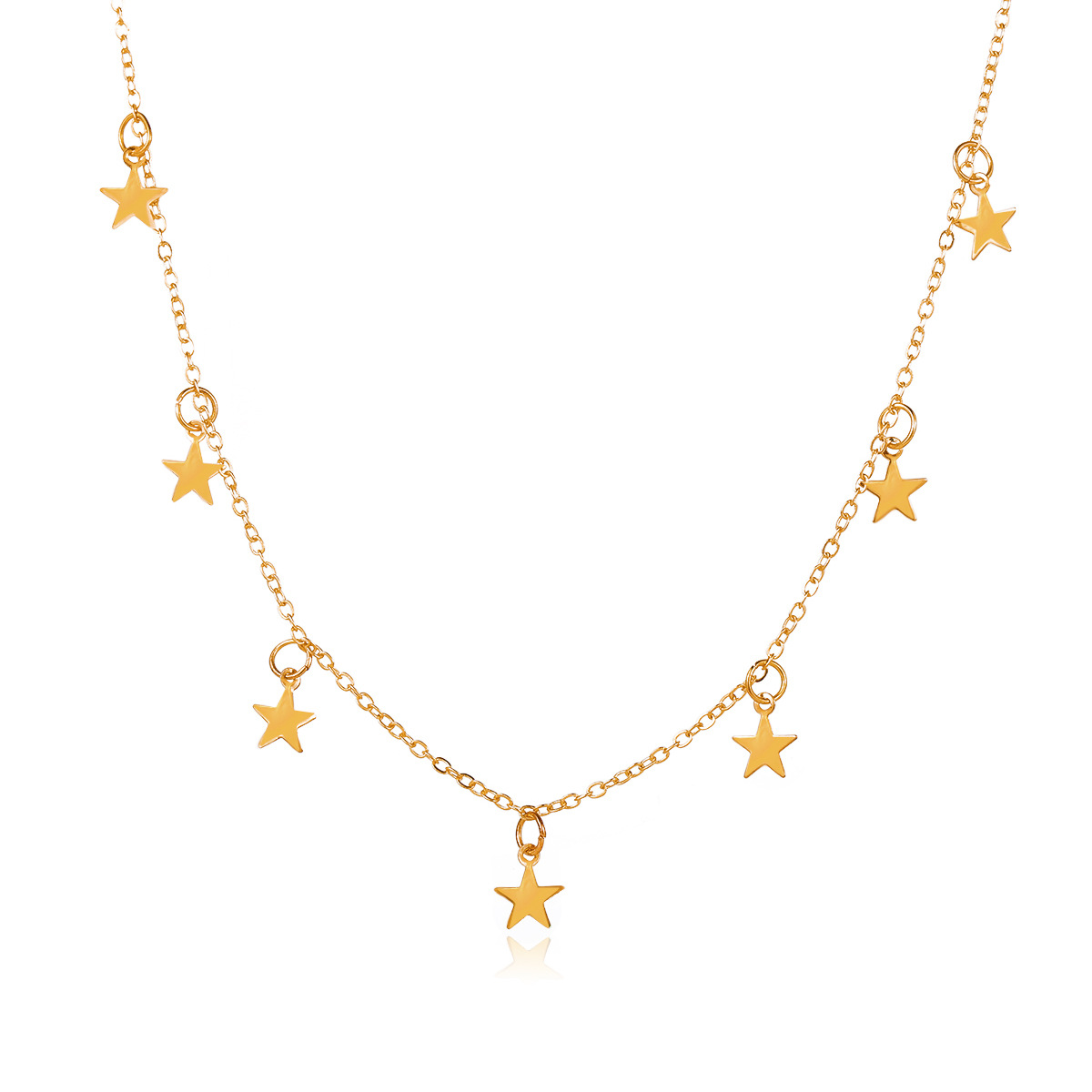 Clavicle Chain Fashion Simple Five Pointed Star Pendant Necklace