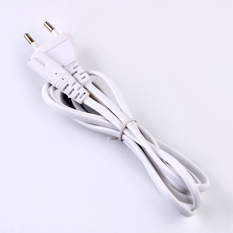 Euro standard 8-digit tail AC power cord 1.5 meters two-core Euro-standard Korean-standard double round plug eight-digit tail power adapter cord