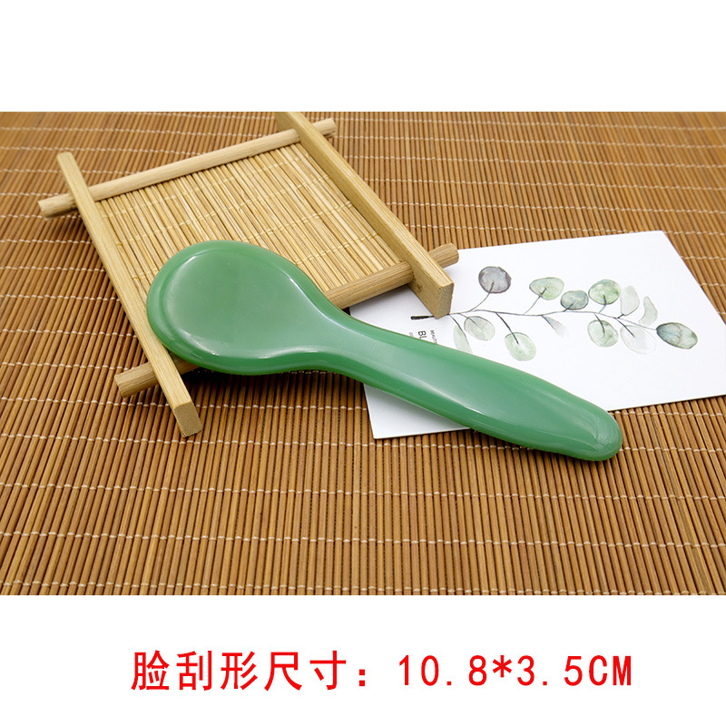 Пластина Скребок для Массажа Гуаша Из Зеленого Нефрита 5х10см — в ...