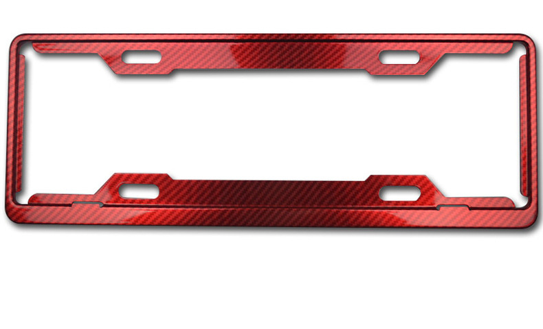 New traffic regulations license plate frame carbon fiber license plate frame car number license plate frame license plate protection frame printed logo
