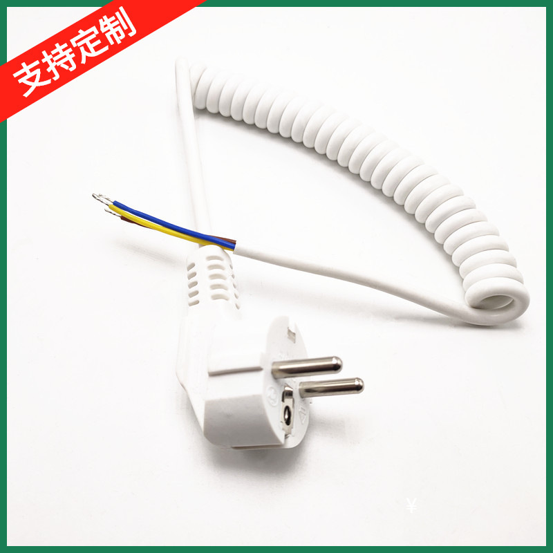 三芯欧标/欧规/欧式裸线单头电脑电源线1.5米1.8米0.75平方全铜