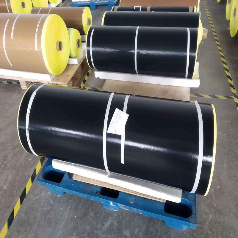 黑色聚乙烯层压机滚筒高温胶带防粘防尘高温胶带