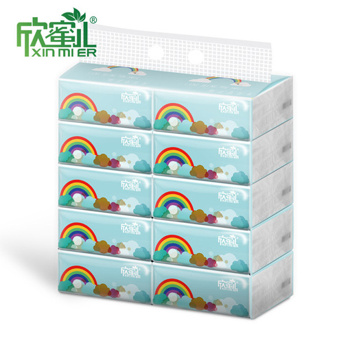 Xinmier lifting paper household paper towels facial tissue napkins household boxed toilet paper 30 packs wholesale