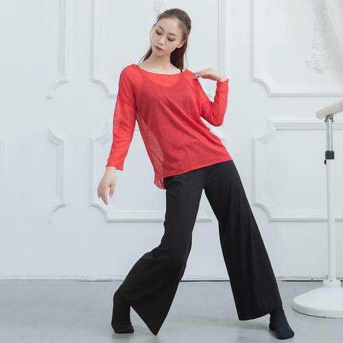 Autumn Art Dance Wide Leg Pants for Adult Women, Classical Loose Yoga Training Clothing, Modern Dance Pants, Straight Leg Pants