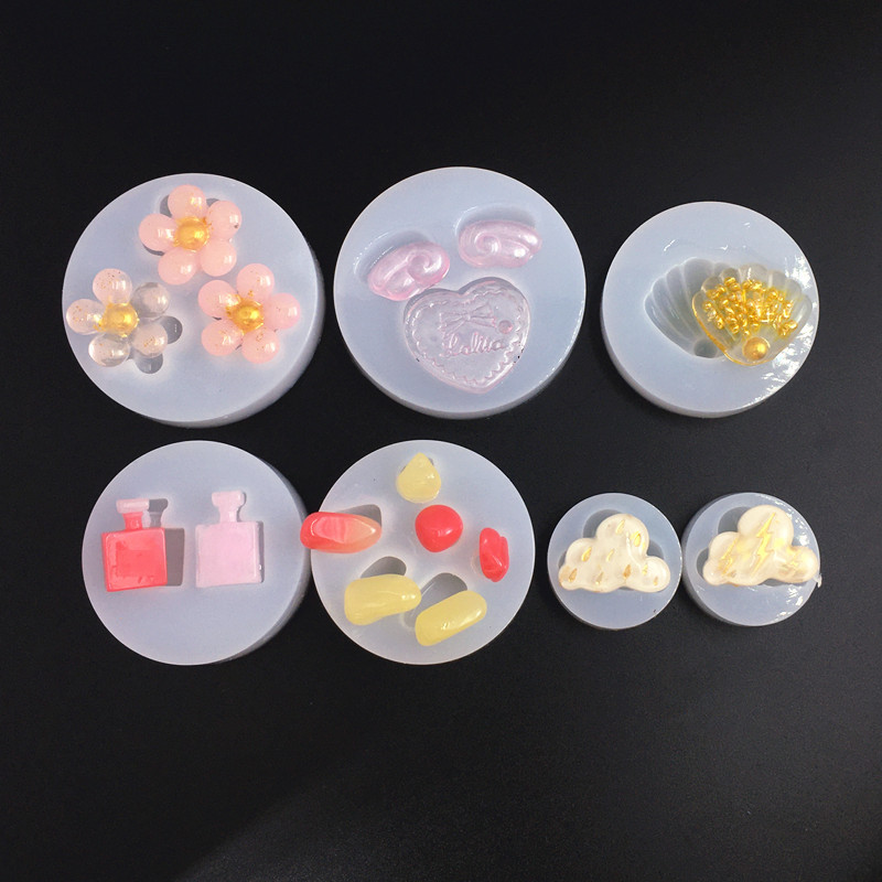 diy水晶滴胶模具 贝壳石头爱心翅膀花朵制作硅胶模具手工材料饰品|ms