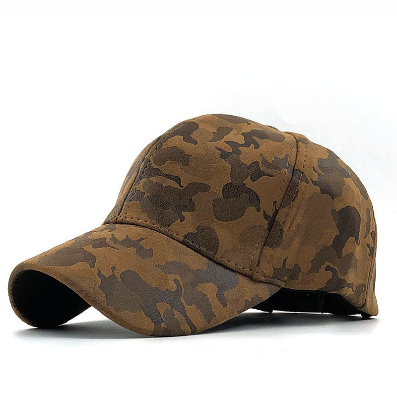 Cappellino da baseball unisex in pelle scamosciata con stampa graffiti mimetica, regolabile, con becco d'anatra, ideale per attività all'aperto in primavera e autunno, alla moda e streetwear._voghion.com