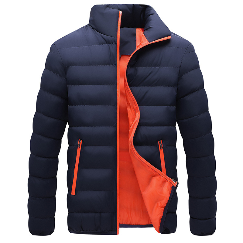 2023 otoño e invierno de la moda de los hombres engrosada corto collar de pie abrigo de algodón acolchado juventud casual abrigo de moda coreana ropa de los hombres 999