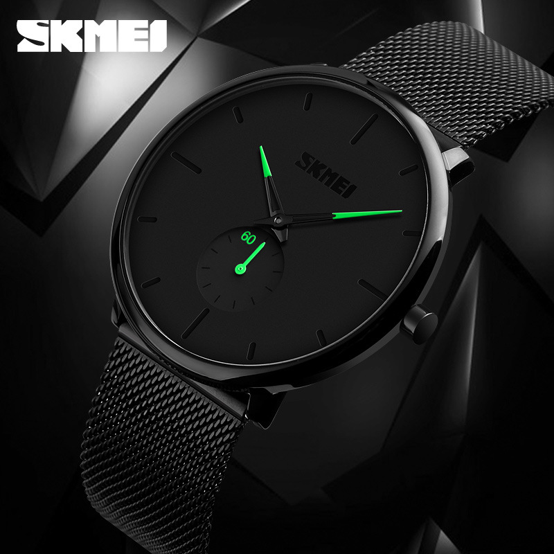 Skmei moda personalizada reloj hombres casual malla cuarzo impermeable reloj pareja reloj 9185
