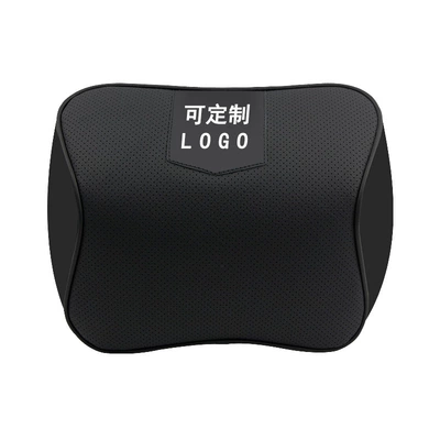 Wholesale suitable for Cadillac car waist pillow headrest memory foam waist support leather waist pad car LOGO (Waist support) - 3d-headrest-cadillac-black