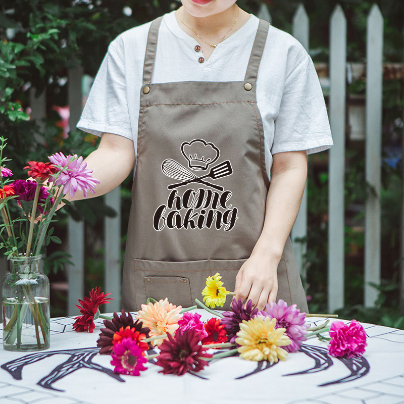 Moda simple cocina delantal de limpieza al aire libre desgaste lindo Restaurante Camarero ropa de trabajo pintura mujer arte estudiante delantal