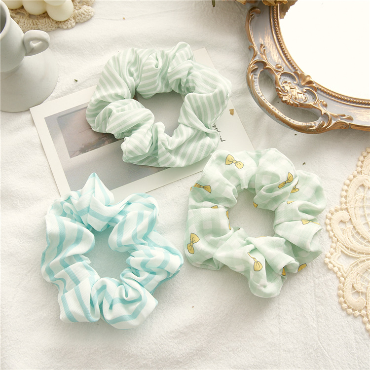 Korean New Bow Striped Dots Hair Scrunchies display picture 5