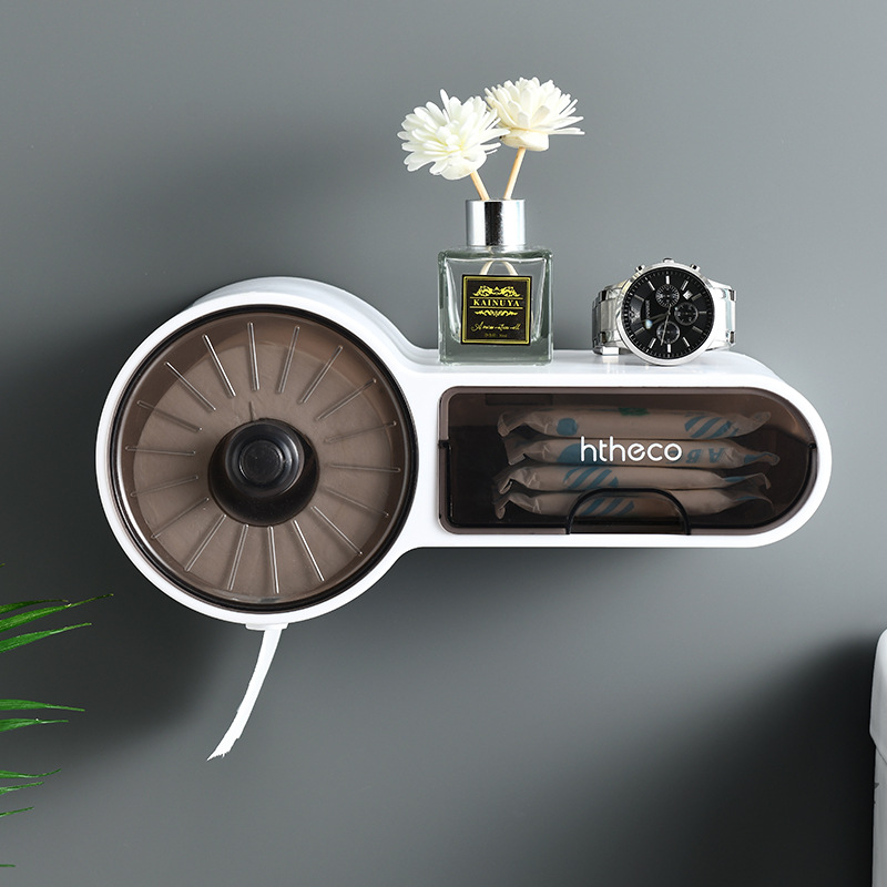 Household  roll tissue box toilet paper drawer tissue holder toilet paper rack free punch wall-mounted