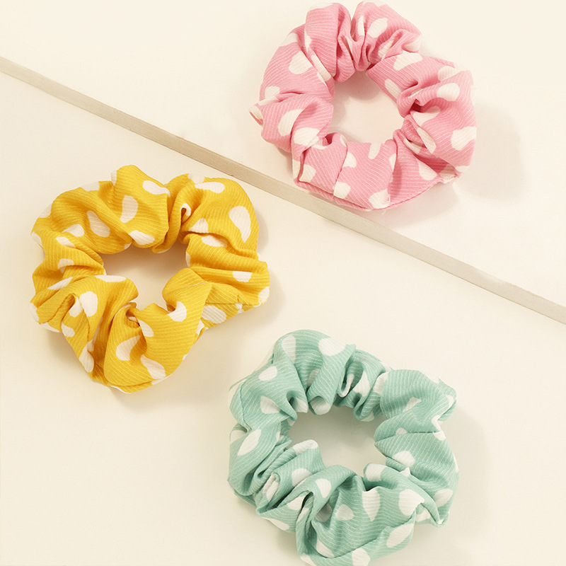 Hot Selling Children's New Large Intestine Hair Tie Retro Hair Scrunchies Wholesale display picture 1