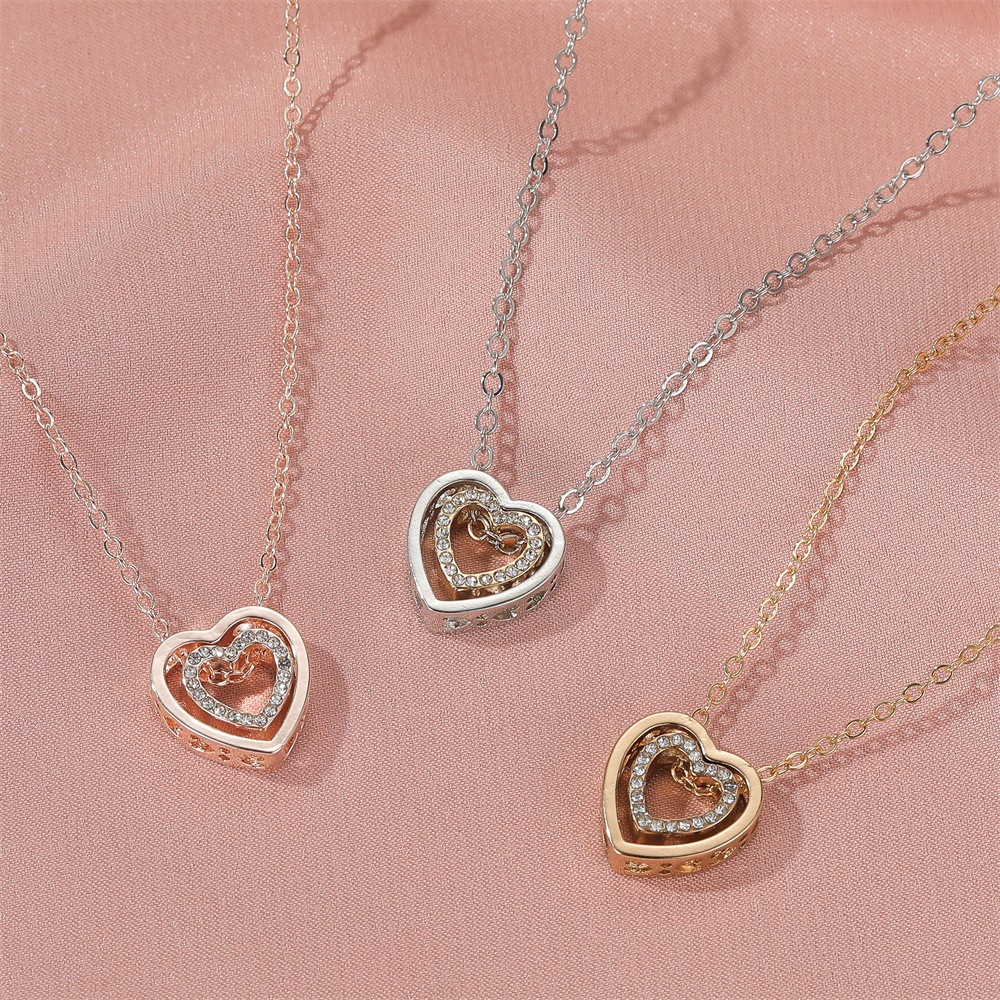 Simple Style Heart Alloy Plating Women's Necklace display picture 5