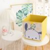 Japanese cartoon table square storage box, foldable remote control