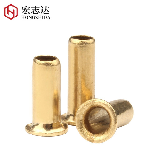 Copper rivets, hollow copper rivets, single pipe through-core copper rivets, soldered copper rivets, copper rivets for M1.7, M2, M3