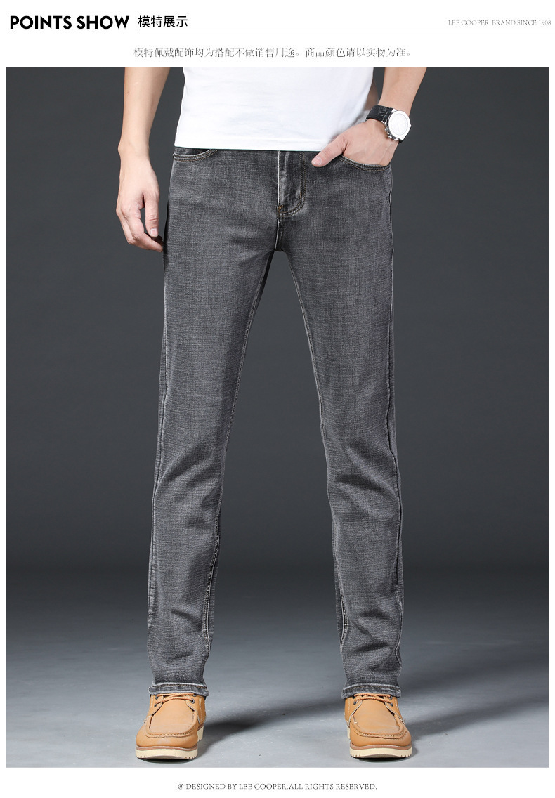 Pantalon jeans Lee gris coupe droite  - Ref 3426636 Image 7