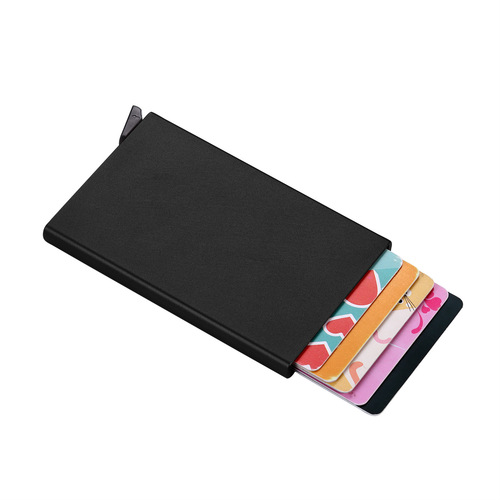 Manufacturer wholesale RFID anti-theft brush aluminum alloy brake card box, men's metal business card box card holder card holder
