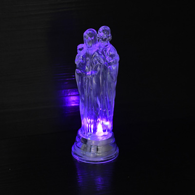 11cm LIGHT luminescence Plastic Icon Notre Dame Father Decoration Religion Church Relic a decoration Prayer Supplies