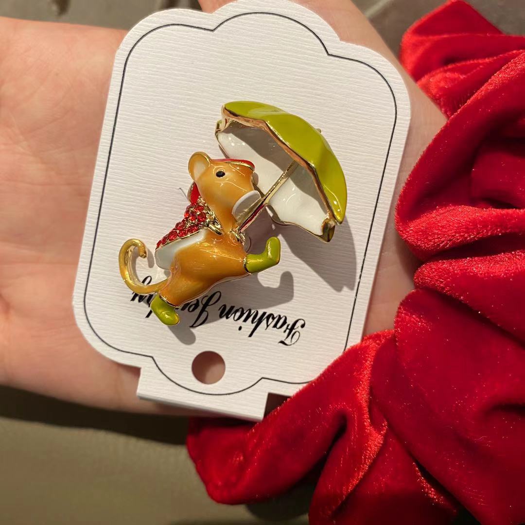 Enamel Design Cartoon Style Style Cartoon Style Pin Animal Alloy Enamel Rhinestones Unisex Brooches