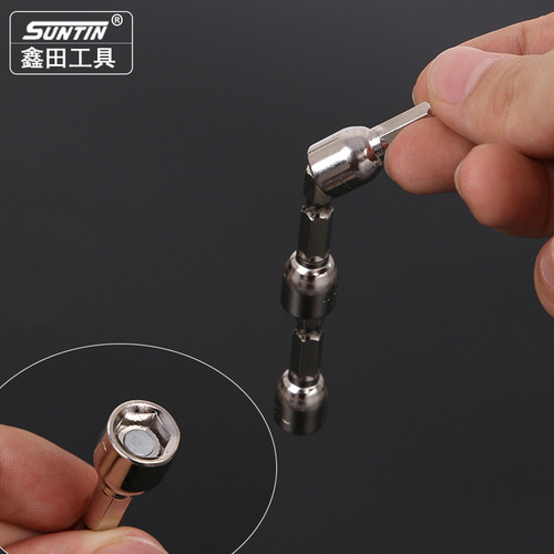 SUNTIN 8X42MM Pneumatic Screwdriver with External and Internal Hexagnetic Magnetic Chuck