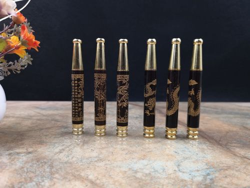 Black Rosewood Carved Dragon Filtration Cigarette Holder, Solid Wood Cigarette Holder, Redwood Aged Tobacco Cigarette Accessories, Exhibition Supply Wholesale