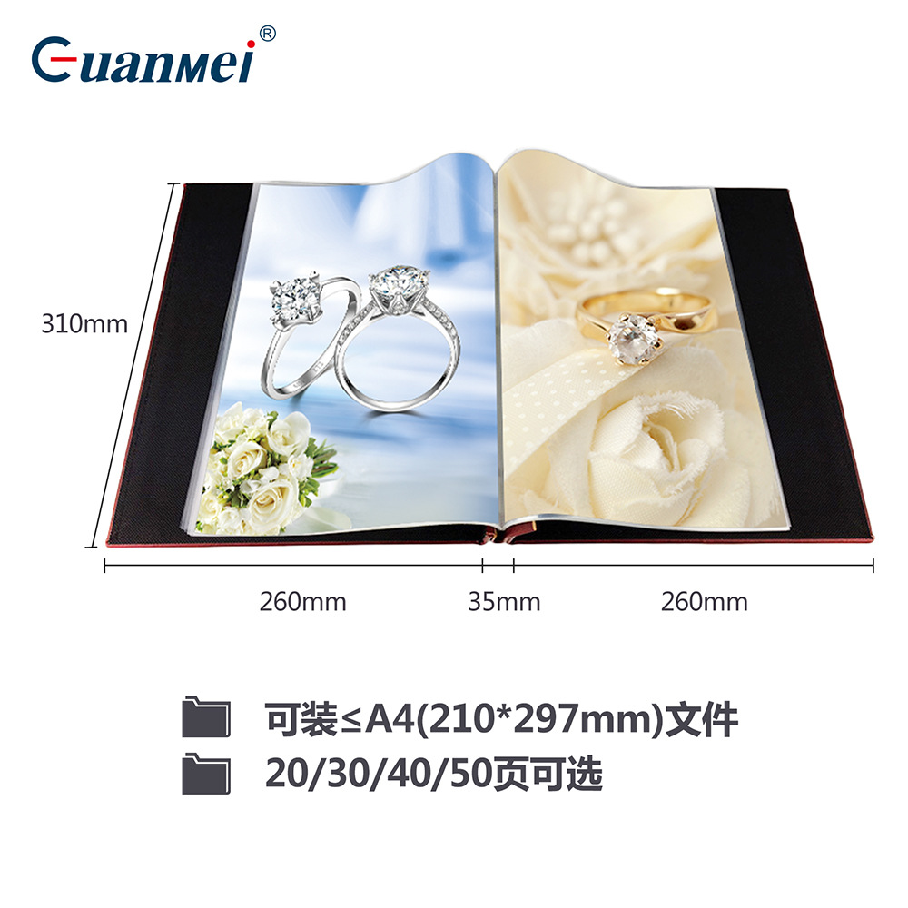 広美工場卸売 高級PUレザーA4資料冊子 ファイルフォルダ 証明書 楽譜 賞状 証明書収納冊子