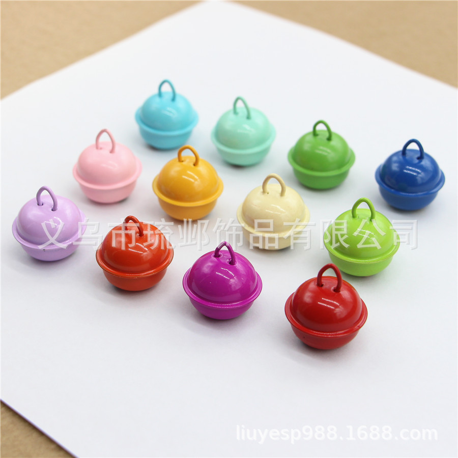 22mm挂圈小铃铛烤漆糖果色金属彩铃铛 diy宠物钥匙扣配件厂家直销