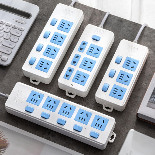 Switch plug with wire extension cord, power strip with built-in wires, USB outlet, air conditioner wiring panel, gift wholesale