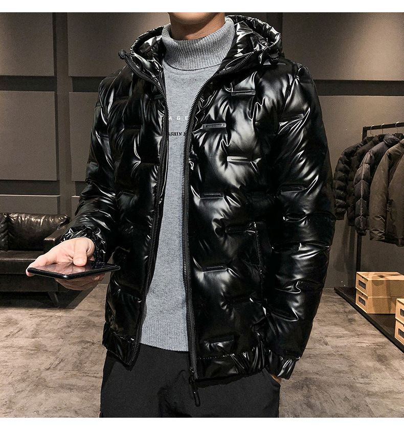 2023 New Trendy Bright Face da uomo in piumino edizione coreana leggero e slim fit cappotto invernale per ragazzi_voghion.com