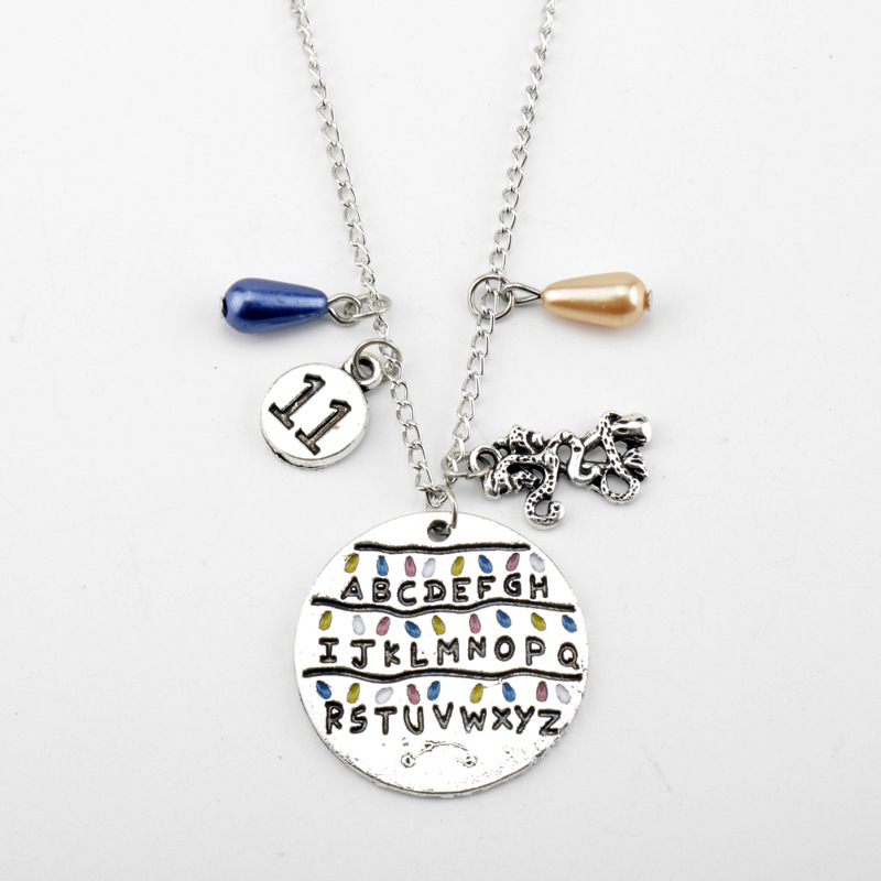 Fashion Letter Alloy Enamel Rhinestones Unisex Necklace 1 Piece