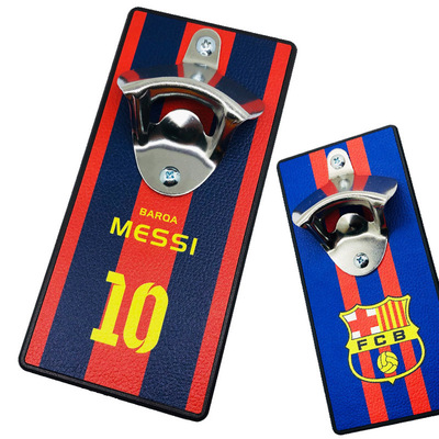 足球主题磁吸冰箱贴开瓶器抖音网红脾酒起子贴皮彩绘可来图定制|ms