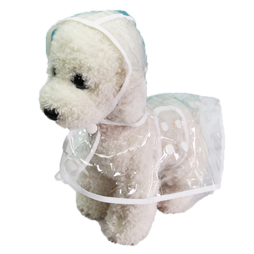 Dog raincoat spring and summer Teddy small dog pet poodle puppy raincoat transparent raincoat pet clothes waterproof