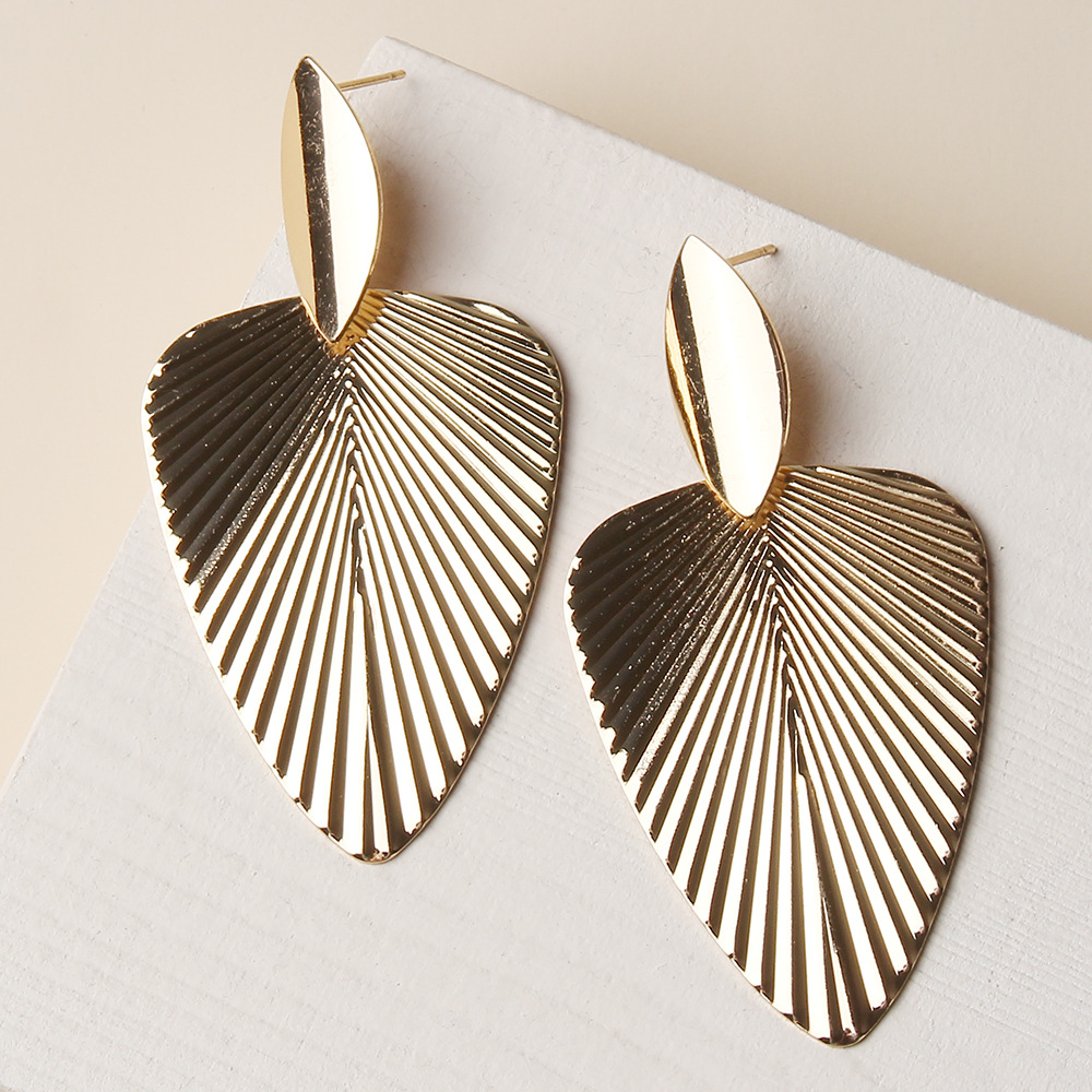 1 Pair Ig Style Basic Korean Style Leaf Alloy Drop Earrings display picture 3