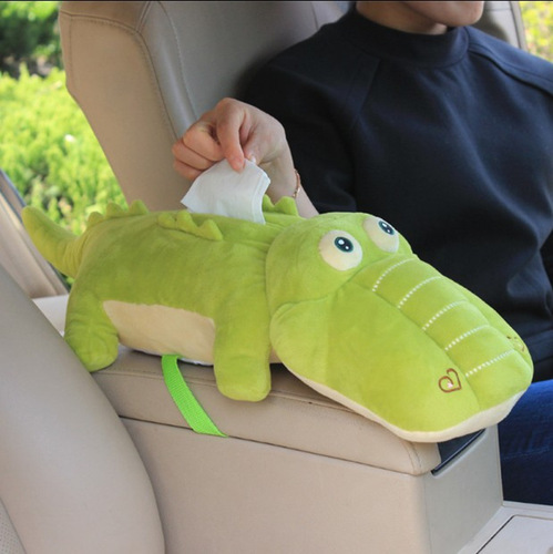 Car Tissue Box Cartoon Car Plush Tissue Box Creative Armrest Box Seat Back Hanging Tissue Box Car Supplies