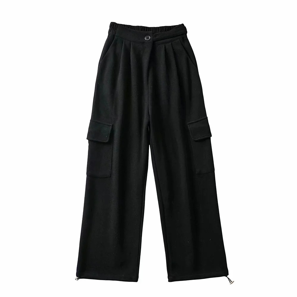 spring all-match high-waist straight mopping pants NSAC24914