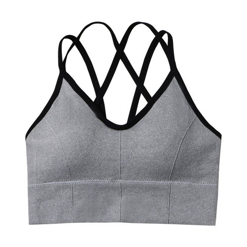 Kaka-style cross-back seamless camisole bralette strapless underwire workout tank top women's lingerie