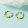 Wavy fashionable small earrings with pigtail, simple and elegant design