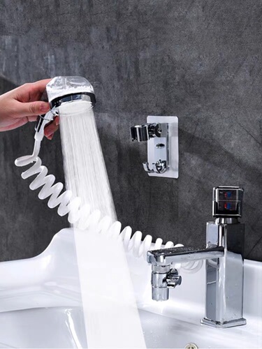 Hair washing artifact washbasin basin external shampooing shower toilet negative ion filter retractable small nozzle set