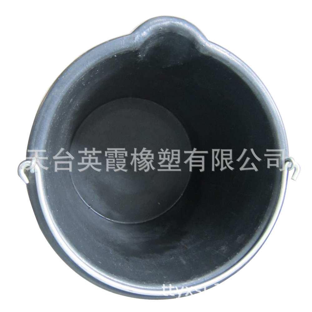 厂家 批发 耐用牢固 户外 黑色回收橡胶水桶 砂浆桶 带倒水嘴 8L-阿里巴巴