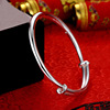 Glossy solid silver bracelet, wholesale, 925 sample silver