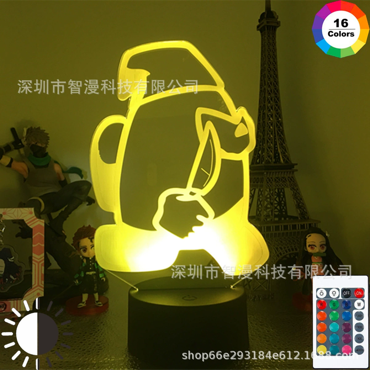 Одна из нас AMONG US Игровая серия 3D ночник светодиодный цвет меняется декоративная настольная лампа подарок