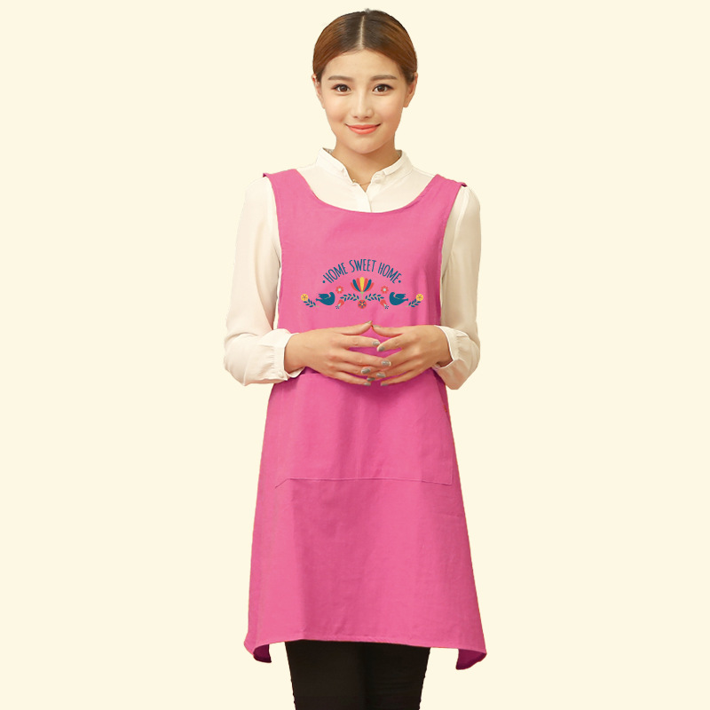 Delantal de la cocina del hogar camarero catering ropa de trabajo moda de las mujeres hombres anti-incrustante a prueba de aceite de la cintura de impresión de logotipo personalizado