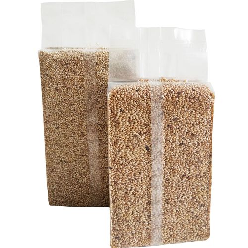 Customized transparent rice brick plastic bag, thickened vacuum sealed grain rice food bag, millet composite packaging bag