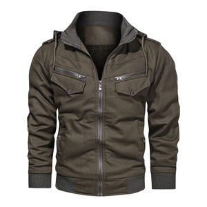 Autumn and winter men’s detachable hooded plush cotton water laundry jacket for men