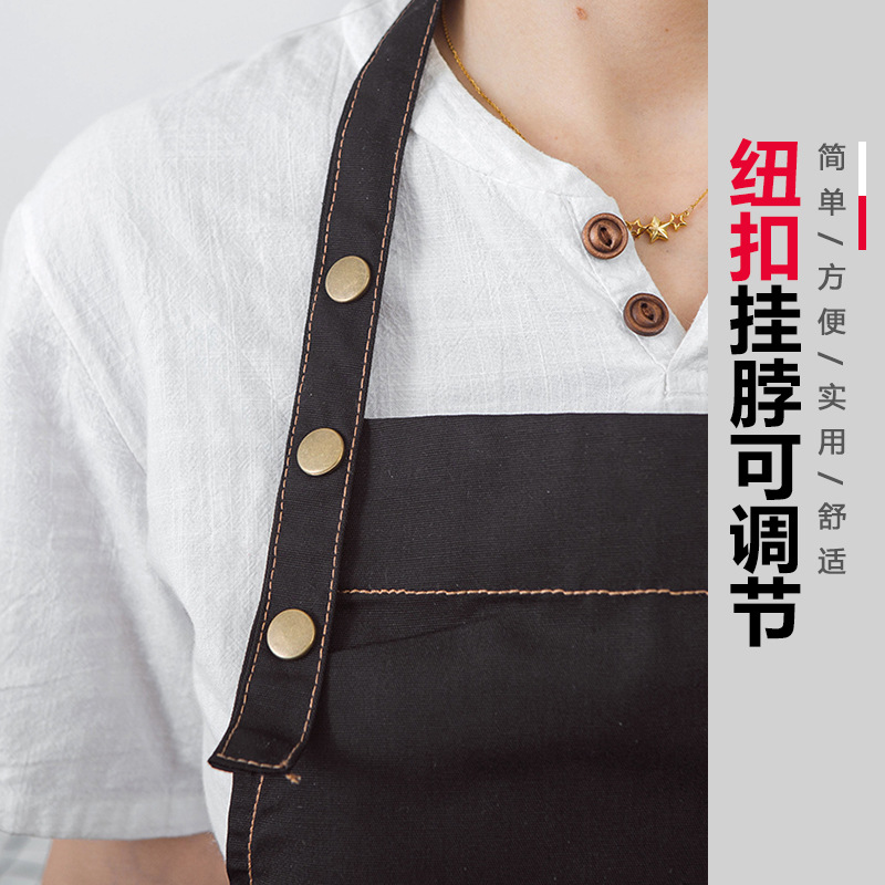 Cocina simple personalidad creativa moda adulto pareja delantal Halter de los hombres Ropa trabajo ajustable antifouling