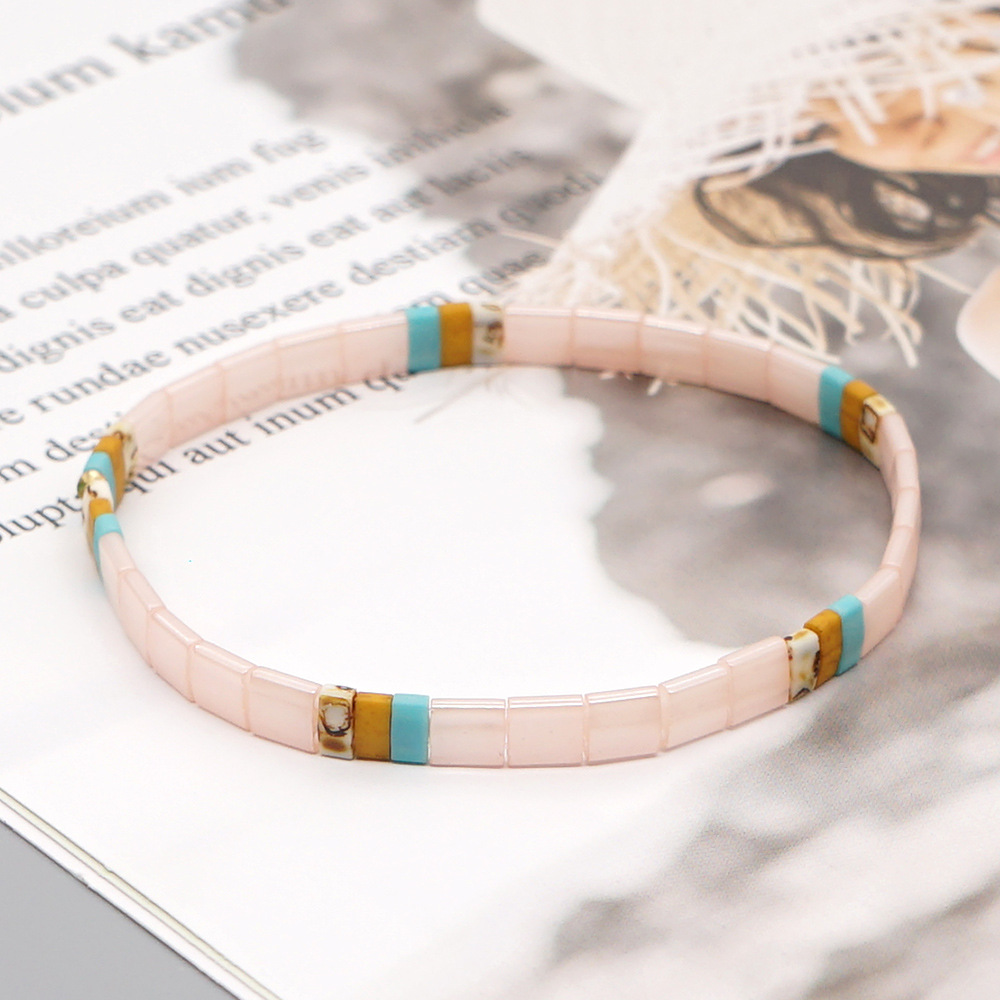 fashion bohemian beach style handmade imported tila rice bead woven bracelet for womenpicture10