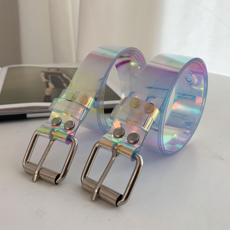 Fashion Transparent Colorful Pvc Belt display picture 1