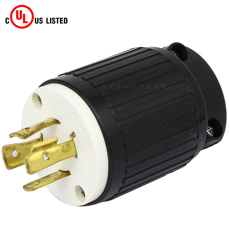 NEMA L16-20P LK-6424 四脚大功率医疗插头 工程设备插头20A480V